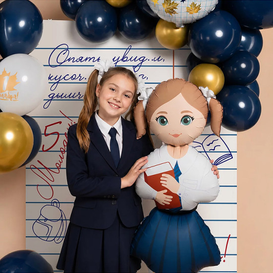 Шар 3D «Школьница»