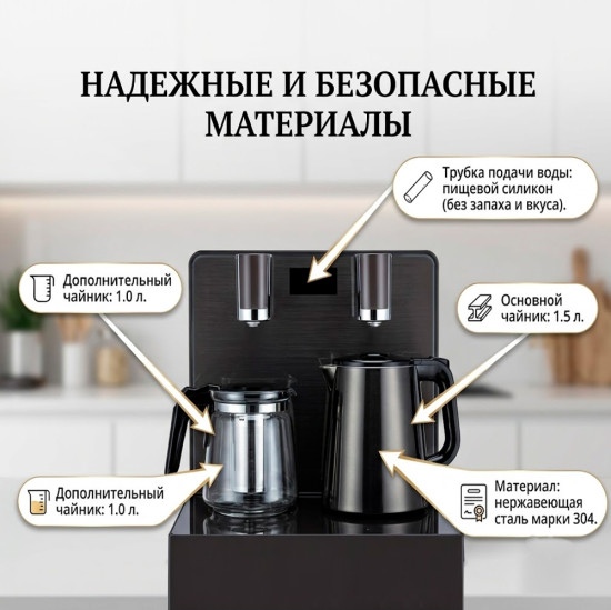 Многофункциональный чайный бар / Диспенсер для воды TT-H1 (3 в 1)
