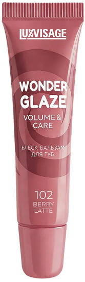 Блеск-бальзам для губ «Wonder Glaze volume & care», тон 102 Berry Latte