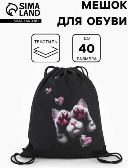 Мешок для обуви «Лапки»