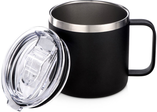 Кружка стальная с крышкой слайдером, powder coating «Alaska»