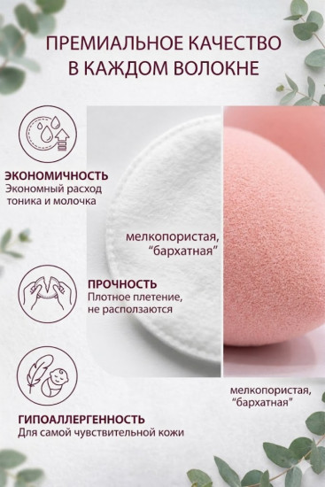 Набор «Ватные диски и мини спонж»