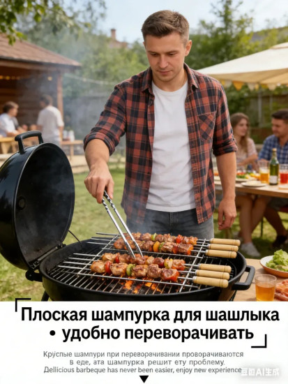 Набор шампуров для барбекю (6 шт)