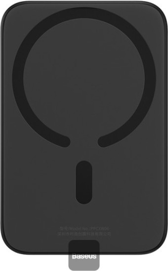 Power bank Baseus Magnetic Mini PPCX130001 20W 6000mAh с беспроводной зарядкой 15W, Черный