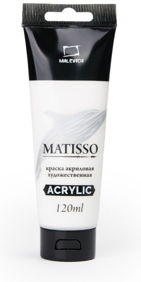 Краска акриловая глянцевая «Matisso», 710 белила титановые