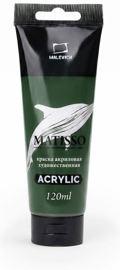 Краска акриловая глянцевая «Matisso», 440 травяной зеленый