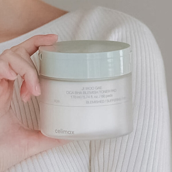 Пэды от воспалений для проблемной кожи лица «Ji Woo Gae Cica BHA Blemish Toner Pad»