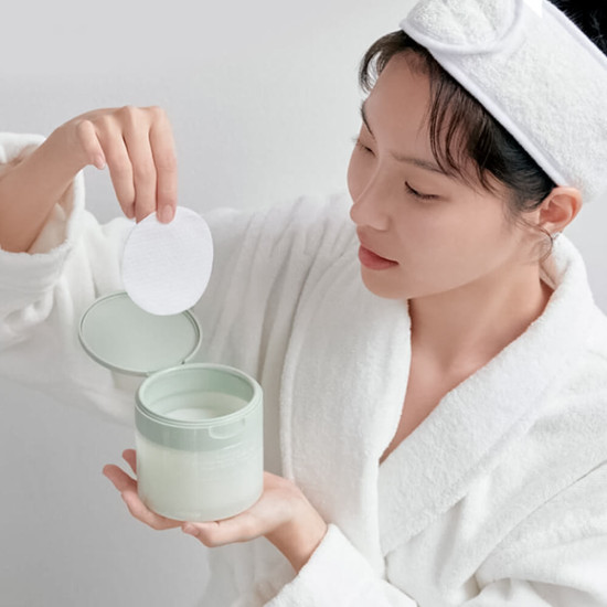 Пэды для снятия макияжа очищающие «Ji Woo Gae One Step Mild Cleansing Pad»