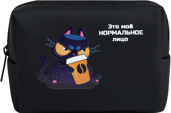 Кошелёк для банкнот и монет «Кот с кофе»