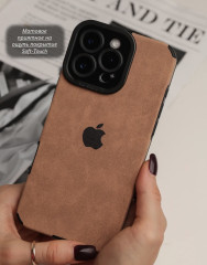 Чехол для Apple iphone 16 pro коричневый - Фото 4