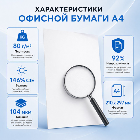 Бумага А4 класс С+ для офисной техники