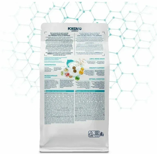 Сухой корм для взрослых собак мелких пород с рыбой Mini Diet Low Grain
