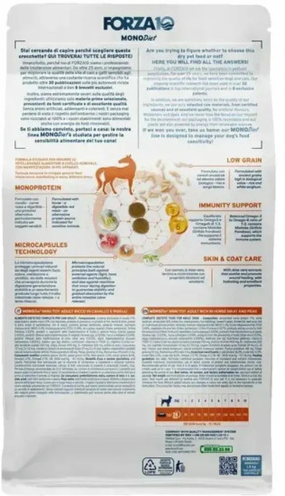 Сухой монопротеиновый корм для взрослых собак мелких пород с кониной Mini Diet