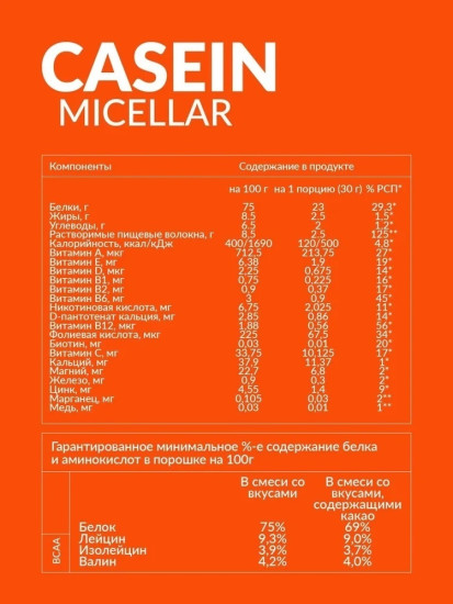 Мицеллярный казеин Casein Micellar «Шоколад»