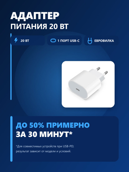 Сетевое зарядное устройство USB-C Power Delivery