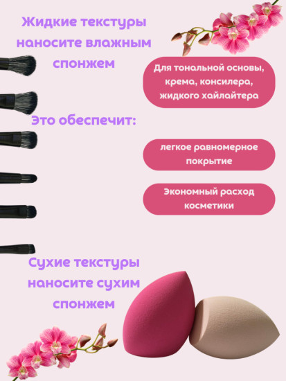 Спонжи для макияжа 2 шт