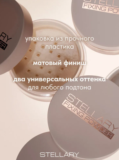 Пудра рассыпчатая фиксирующая, Perfect matte fixing powder, тон 01: transparent