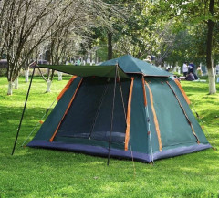 Палатка YL-CAMP-1375 кемпинговая количество мест: 4 зеленый - Фото 5