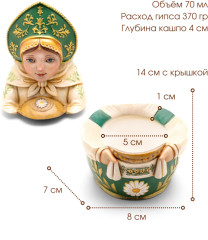 Силиконовая форма кашпо Матрешка - Фото 4