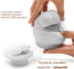 Силиконовая форма кашпо Тыква Классика - Фото 3