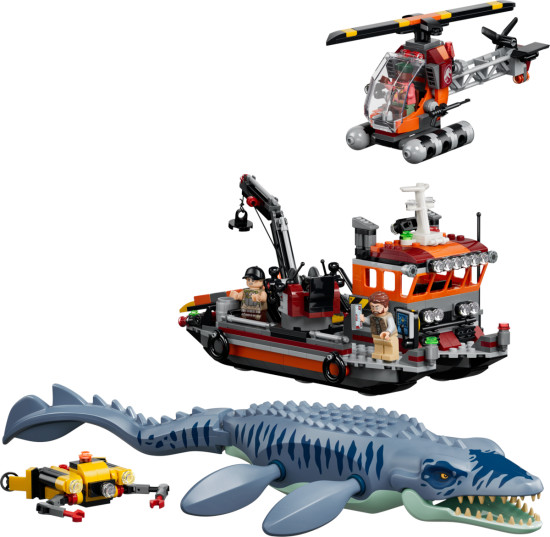 Конструктор LEGO® 77983 Нападение мозазавра на корабль