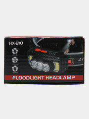 Налобный фонарь аккумуляторный HX-810 с USB зарядкой, LED - Фото 4