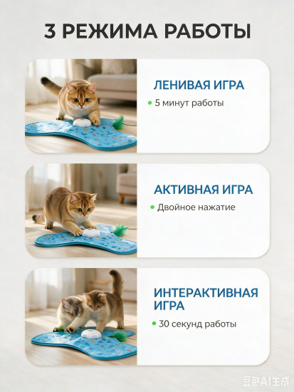Игрушка для кошек интерактивная «Прятки»（Треугольная модель）