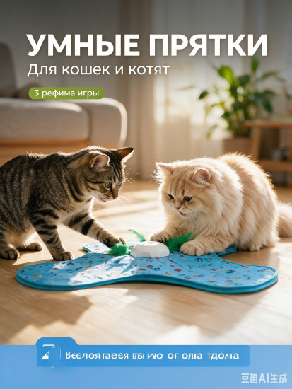 Игрушка для кошек интерактивная «Прятки»（Треугольная модель）