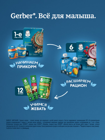 Каша молочная детская «Мультизлаковая с черникой и малиной»