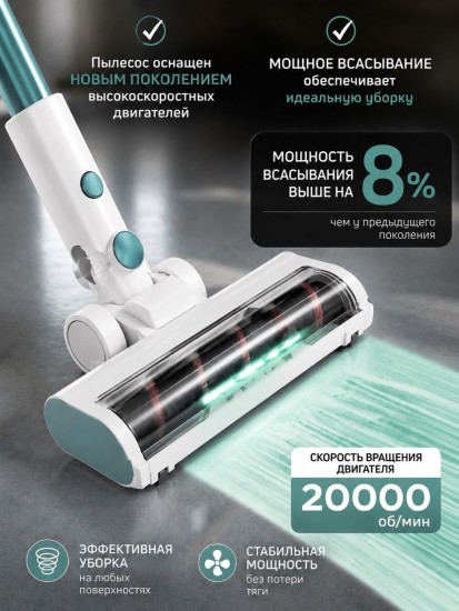 Пылесос беспроводной SL-2503 бирюзовый