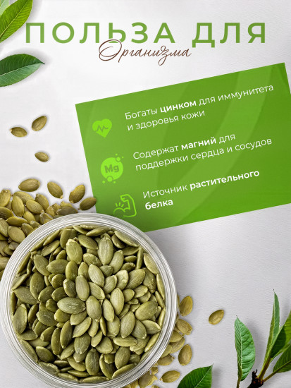 100г Premium Семечки тыквенные очищенные в банке Узбекистан