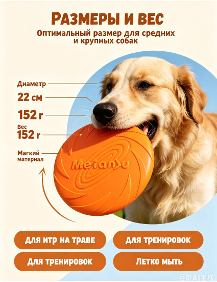 Фрисби для собак（22cm)