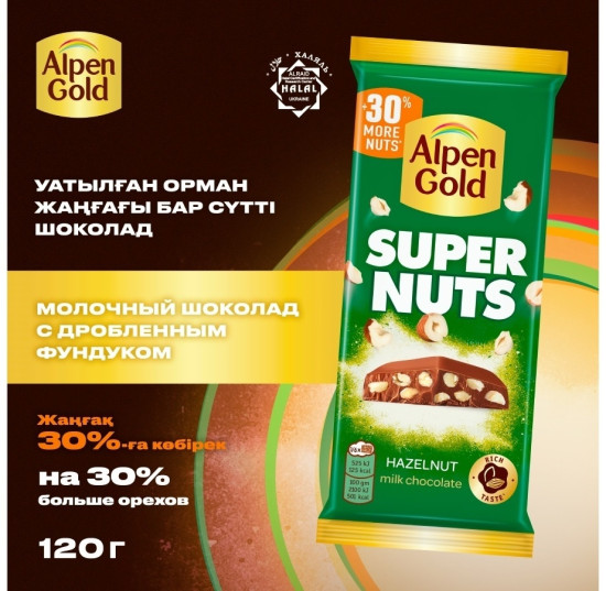 Шоколад молочный с фундуком «Super Nuts»