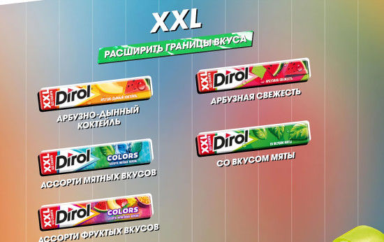 Жевательная резинка XXL Colors «Микс клубничных вкусов»