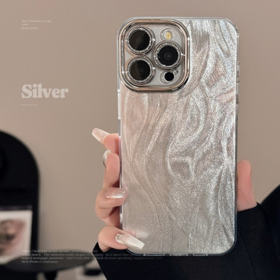 Чехол для iPhone 15 Pro серебристый
