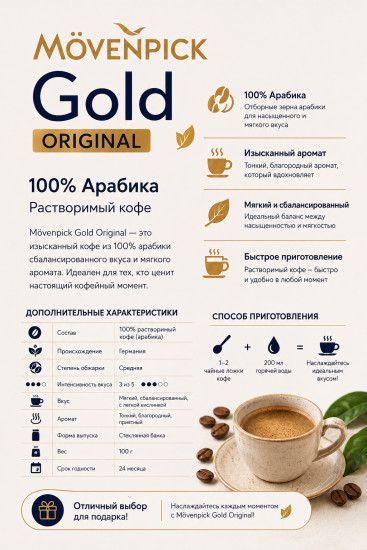 Кофе растворимый «GOLD ORIGINAL»