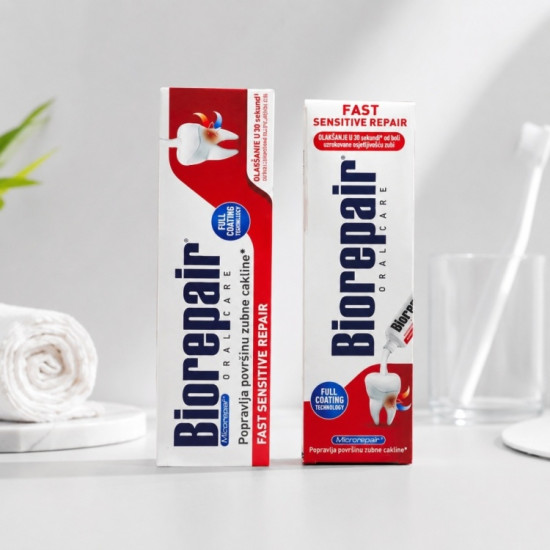Зубная паста Biorepair Fast Sensitive Repair для чувствительных зубов 75 мл