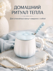 Кружка с крышкой и ложкой - Фото 5