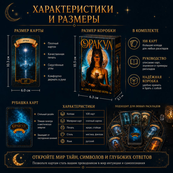Оракул «Сон в лунную ночь» — 108 карт