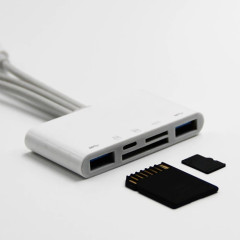 Картридер NK-1032 Pro Lightning для SD, microSD, USB 2.0 - Фото 2