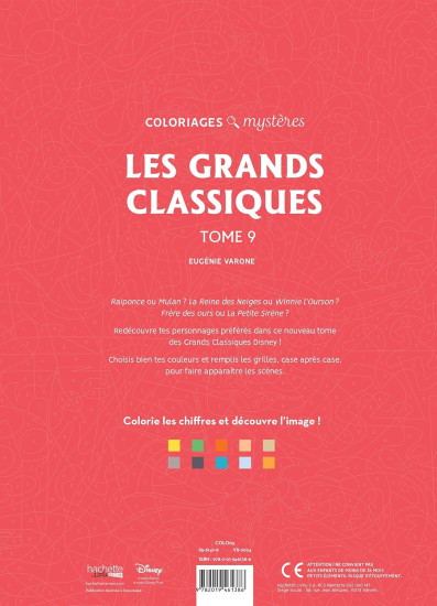 Раскраска по номерам «Les Grands classiques Tome 9»