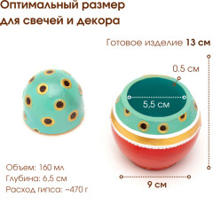 Силиконовая форма кашпо Матрешка - Фото 3