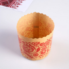 Форма бумажная для кекса, маффинов и кулича «Красная Пасха» - Фото 1