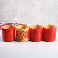 Форма бумажная для кекса, маффинов и кулича «Красная Пасха» - Фото 2