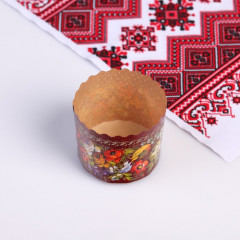 Форма бумажная для кекса, маффинов и кулича «Жостово» - Фото 1