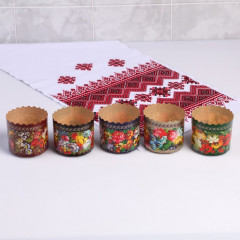 Форма бумажная для кекса, маффинов и кулича «Жостово» - Фото 2