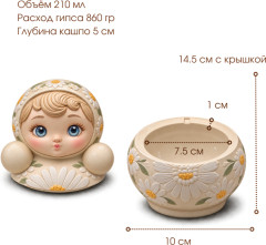 Силиконовая форма «Неваляшка с ромашками» - Фото 4