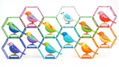 Птица с клеткой с подставкой и кольцом - Фото 1