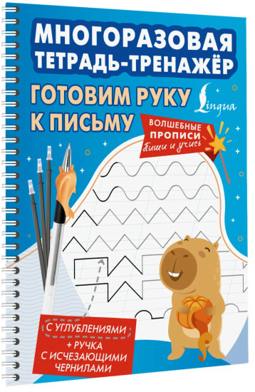Готовим руку к письму. Многоразовая тетрадь-тренажёр