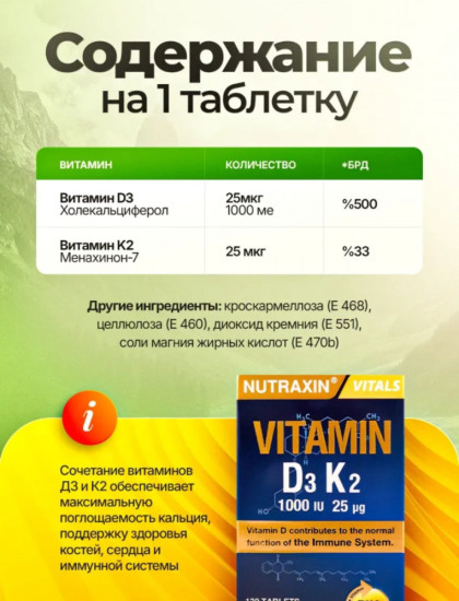 Витамины D3+K2